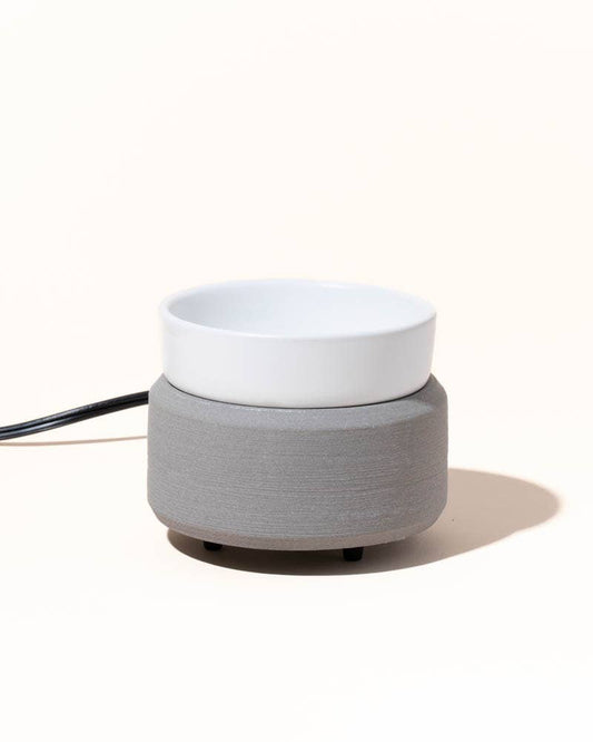 2-in-1 Matte White Ceramic Warmer